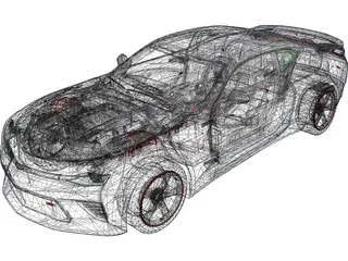 Chevrolet Camaro SS (2016) 3D Model preview