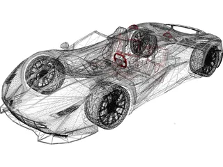 Ferrari LaFerrari Aperta (2018) 3D Model preview