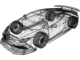 Lamborghini Huracan (2017) 3D Model preview
