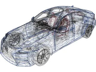 Lexus IS350 F Sport (2014) 3D Model preview