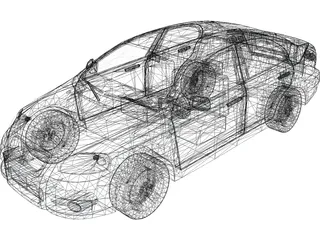 Pontiac G3 (2009) 3D Model preview