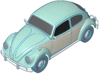 Volkswagen Beetle (1963) 3D Model preview