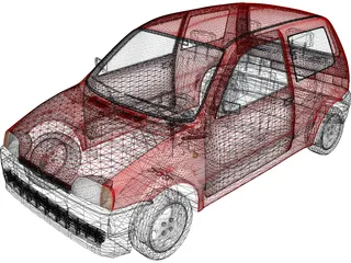 Fiat Cinquecento 3D Model preview
