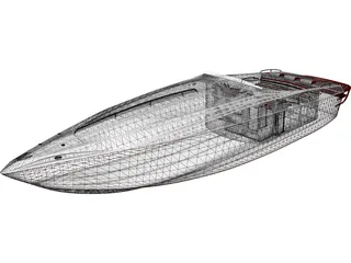 Speed Boat 3D Model preview