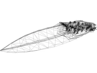 Speed Boat 3D Model preview