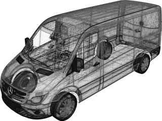 Mercedes-Benz Sprinter (2013) 3D Model preview