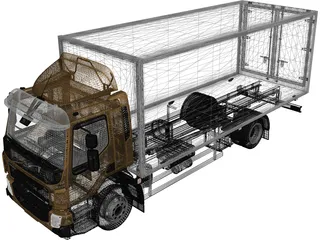 Volvo FL Box Truck (2013) 3D Model preview