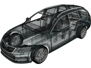 Skoda Octavia Combi (2017) 3D Model preview