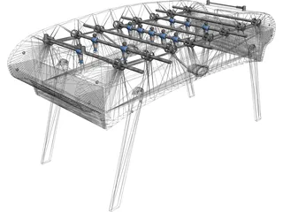 Table Football 3D Model preview