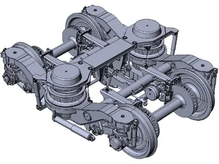 Train Bogie Y32 3D Model preview