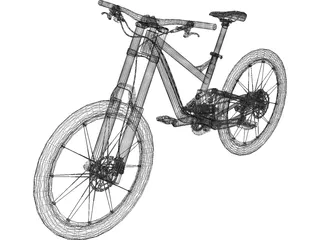 Downhill Bike 3D Model preview