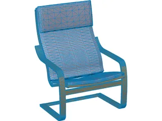 Poang Chair 3D Model preview