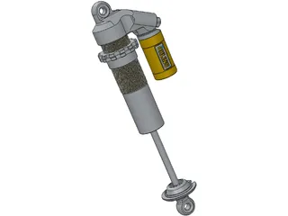 Ohlins TTX25 MkII Shock Absorber 267mm 3D Model preview