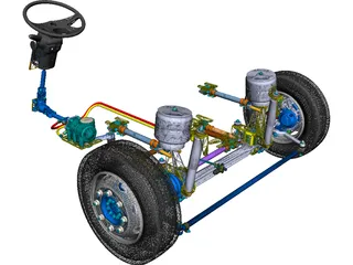 Front Axle Bus 3D Model preview