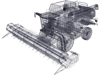 New Holland CX with Cutting JH 3D Model preview