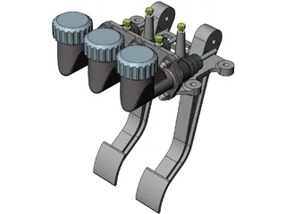 Wilwood 340828 Forward Mount Car Pedals 3D Model preview