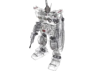 RGM-79N GM Custom 3D Model preview