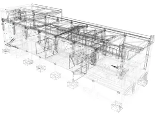 Train Station 3D Model preview