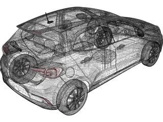 Fiat Argo (2017) 3D Model preview