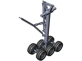 Boeing 777 Main Landing Gear 3D Model preview