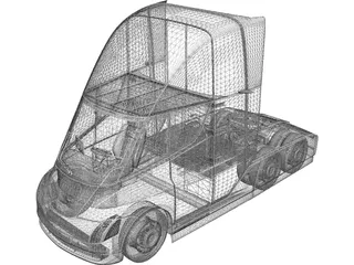 Tesla Semi Truck (2020) 3D Model preview