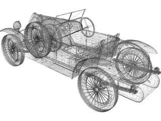 Bugatti Type 18 (1914) 3D Model preview