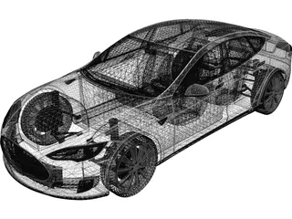 Tesla Model S (2016) 3D Model preview