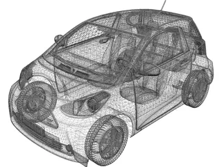 Toyota iQ EV (2012) 3D Model preview