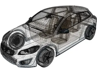 Volvo C30 BEV (2011) 3D Model preview
