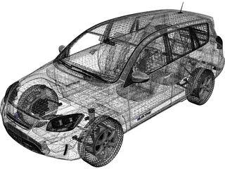 Toyota RAV4 EV (2014) 3D Model preview