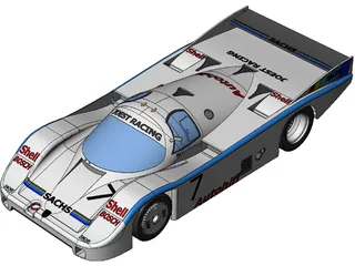 Porsche 962 3D Model preview