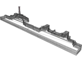 Chernobyl Nuclear Power Plant 3D Model preview