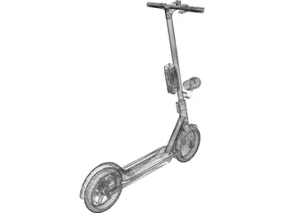 Electric Scooter 3D Model preview