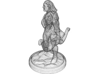 Aasimar Archer 3D Model preview