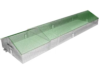 Mercantile Building Greene County Fairground 3D Model preview