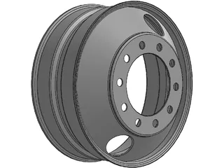 Truck Rim 3D Model preview