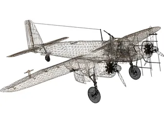 Junkers Ju 88 3D Model preview