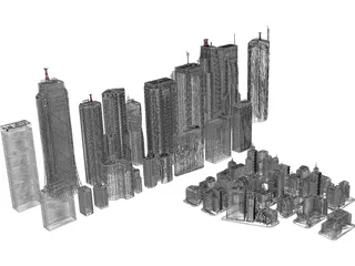 Tokyo Skyscraper Collection 3D Model preview