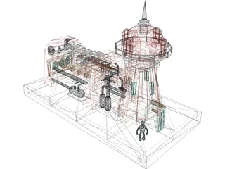 Planet Express Building 3D Model preview