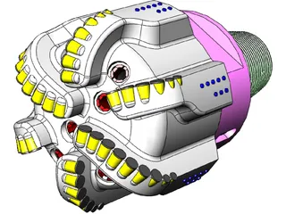 Tricone Drill Bit 3D Model preview