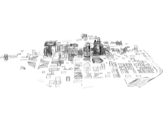 Charlotte Downtown 3D Model preview