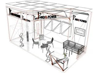 Exhibition Stand 3D Model preview