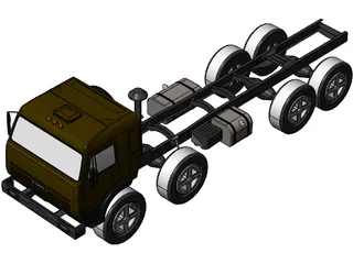 Kamaz 63501 8x8 Military Truck 3D Model preview
