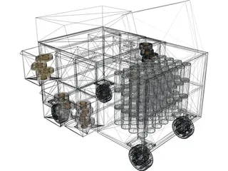 Pull Cart 3D Model preview