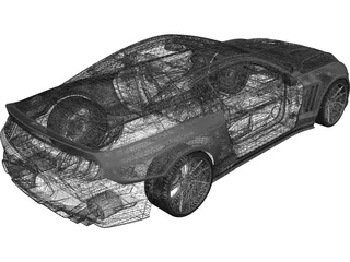 Ford Mustang GT Fastback (2018) 3D Model preview