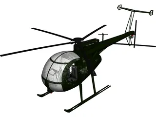 MD Helicopters MH-6 Little Bird 3D Model preview