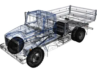 GAZ 3307 3D Model preview