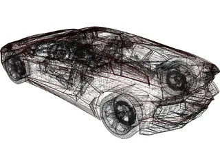 Lamborghini Aventador 3D Model preview