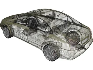 Nissan Primera [P12] (2001) 3D Model preview
