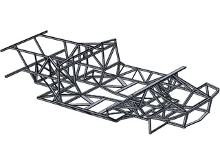 Lamborghini Diablo Frame 3D Model preview